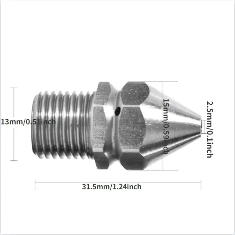 1/4" Pressure Washer Pipe Jetter Nozzle – 4-Jet Drain Cleaner Pipe Jetter Nozzle Babs