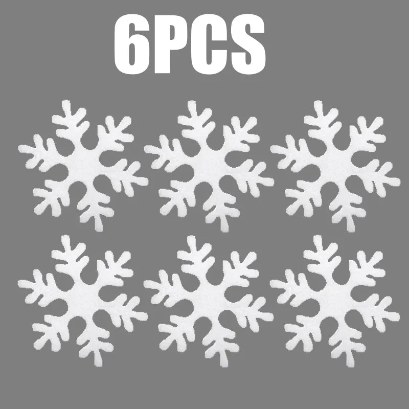 Foam Snowflake Hanging Ornaments – 6 Pcs Christmas Decor Christmas Ornaments Babs 1Bag 15cm