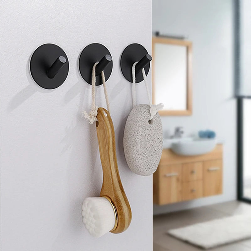 4-Pack Self-Adhesive Stainless Steel Wall Hooks – No-Drill Adhesive Wall Hooks Babs