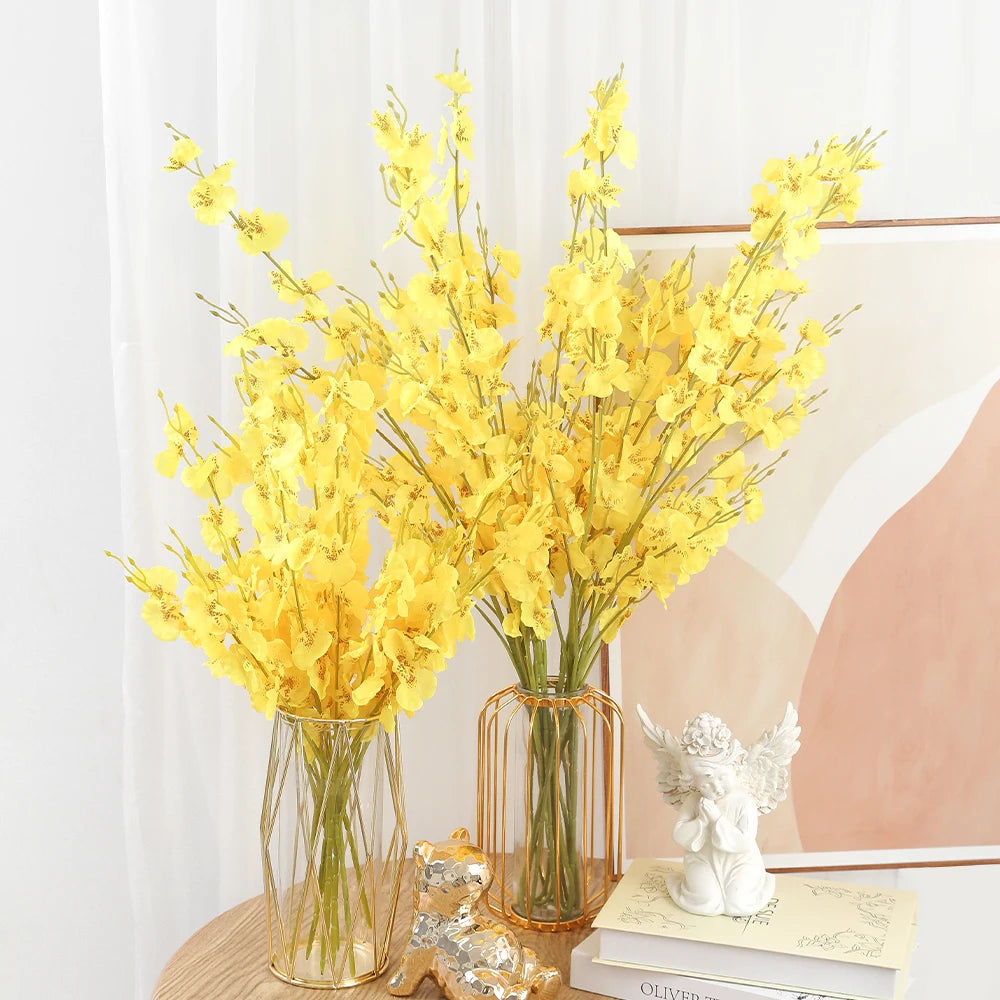 Yellow Artificial Cherry Blossom Bouquet – Wedding & Home Decor Artificial Flower Bouquet Babs