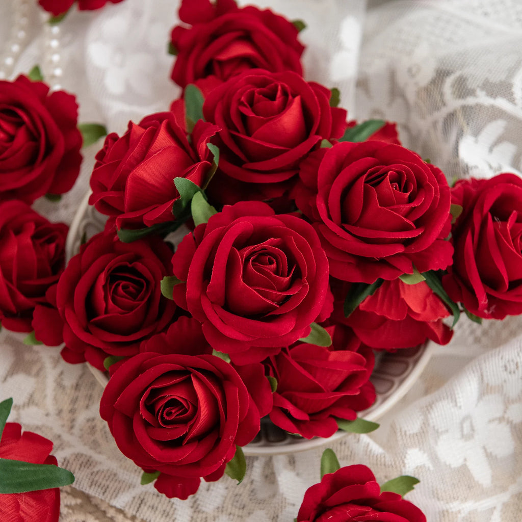 Silk Rose Heads Artificial Flowers – Wedding & Home Décor Artificial Silk Flowers Babs