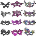 Women's Lace Masquerade Half Face Mask – Carnival & Prom Masquerade Face Mask Babs 12PCS