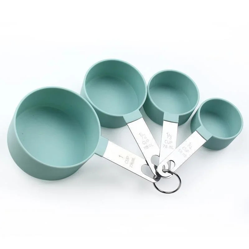 8-Piece Stainless Steel Measuring Spoons & Cups Baking Set Measuring Cups & Spoons Babs Cup