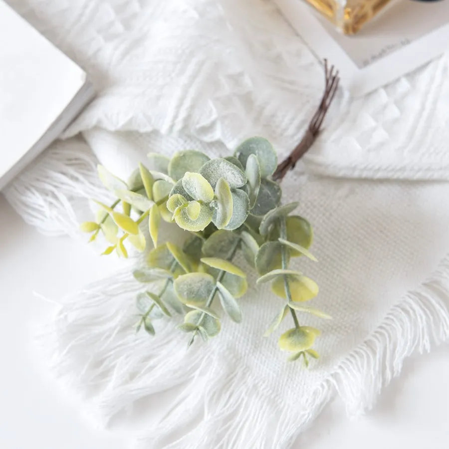 Artificial Eucalyptus Stems 1/3pcs – Faux Leaf Decor & Wreaths Artificial Plant Stems Babs Army Green 1pc