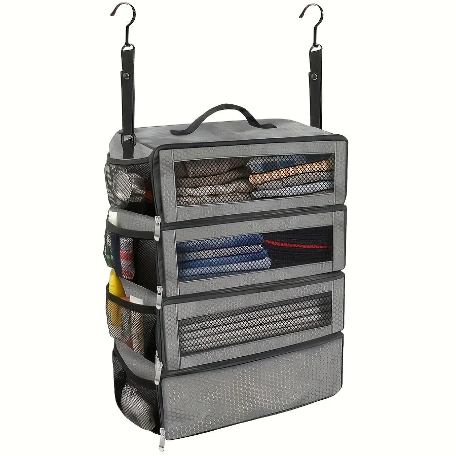 Hanging Suitcase Organizer – Collapsible Travel Packing Cubes Travel Packing Organizer Babs