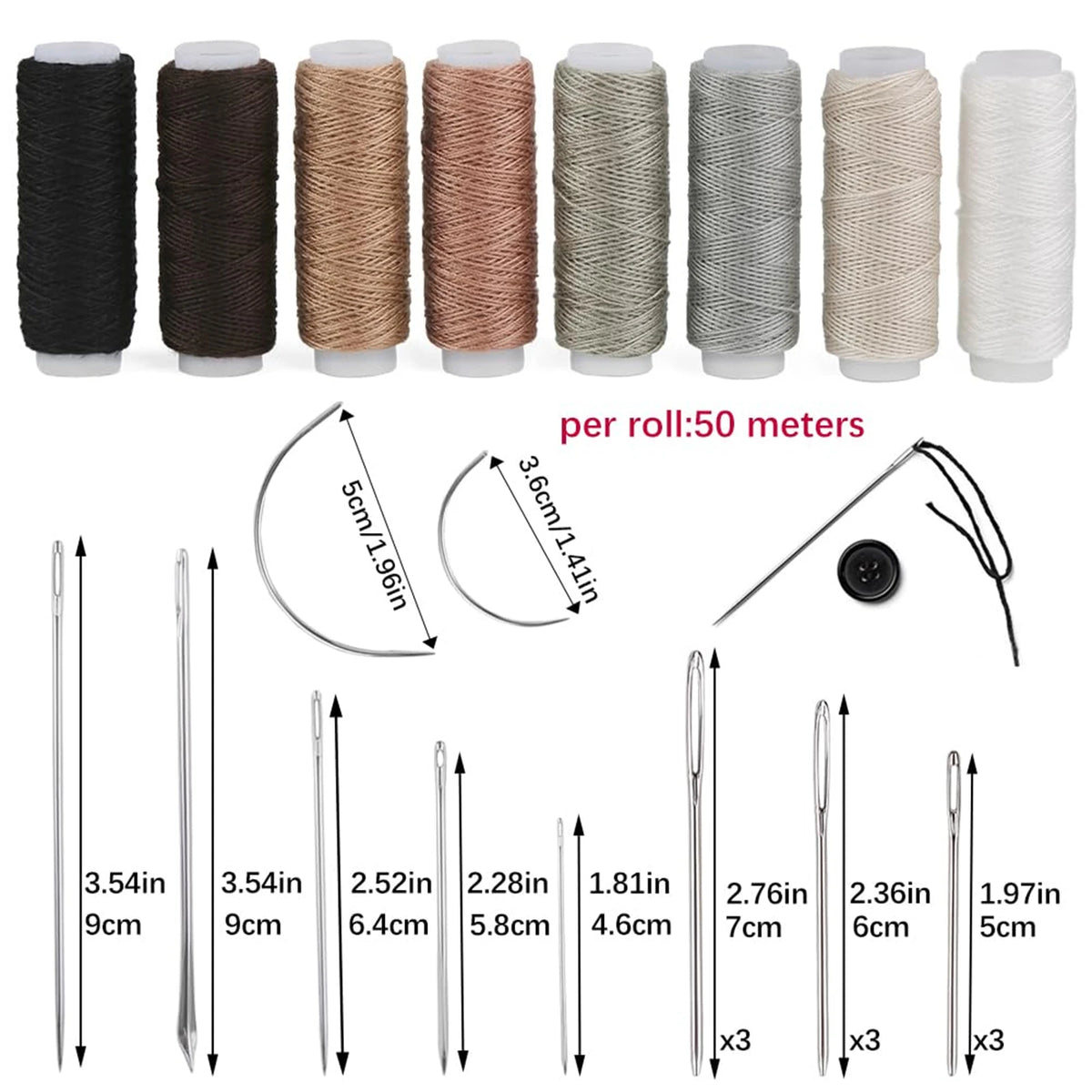 32-Pc Heavy Duty Upholstery Sewing Kit – Leather Awl & Needles Upholstery Sewing Kit Babs