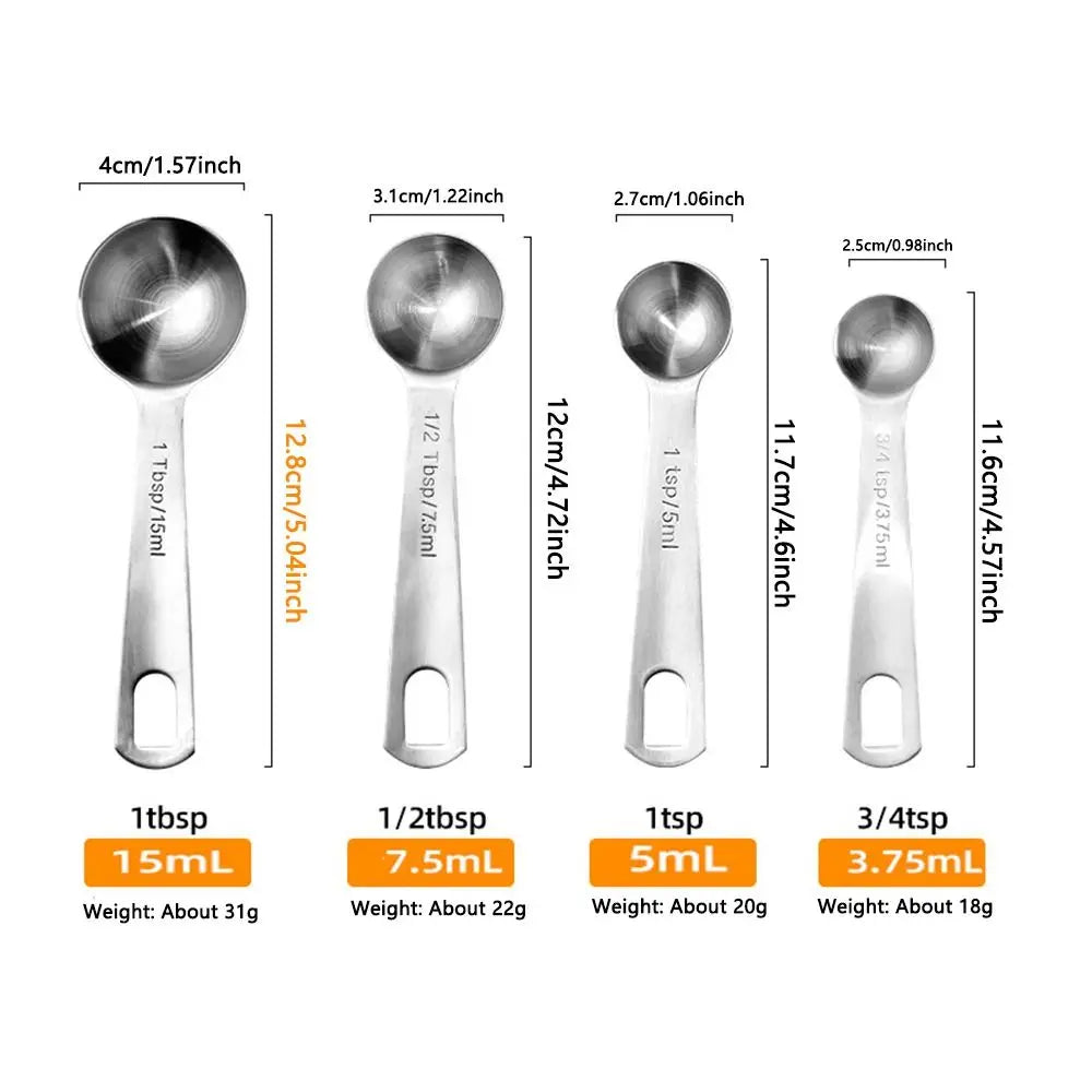 304 Stainless Steel Measuring Cups & Spoons Set – 7/15/16 Pcs Measuring Cups Set Babs