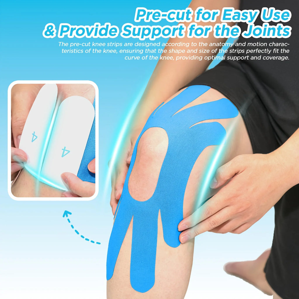 12-Piece K-Gel Knee Support Tape – Hiking & Running Knee Support Tape Babs