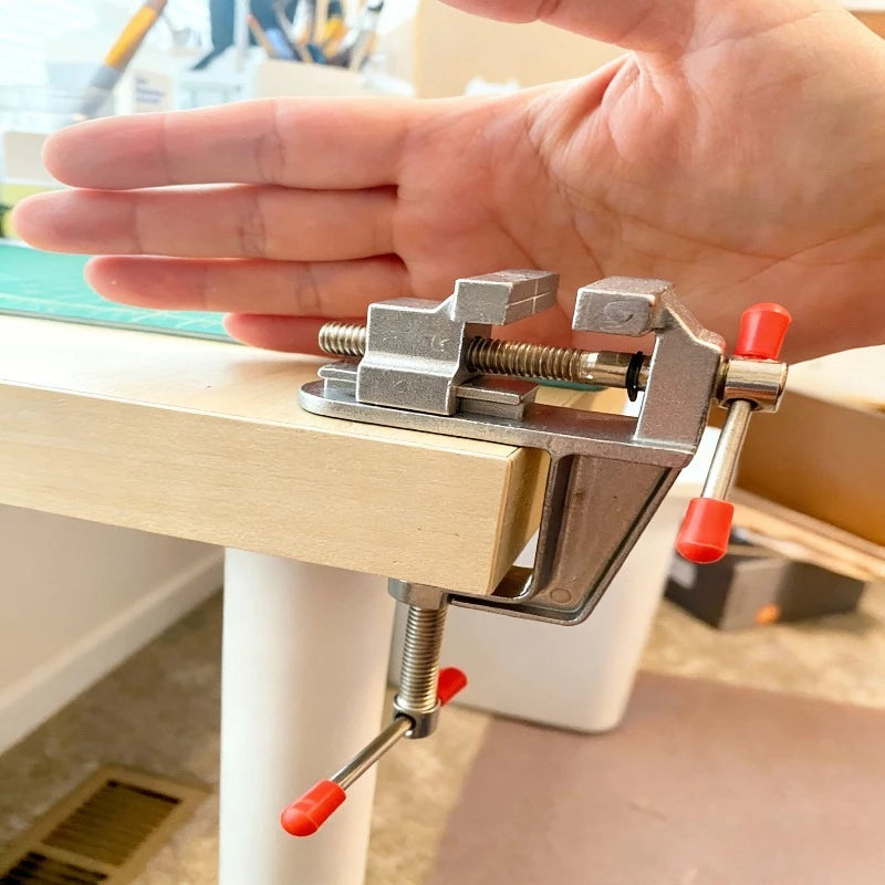 Mini Aluminum Table Vise for DIY Engraving & Model Making Mini Table Vise Babs