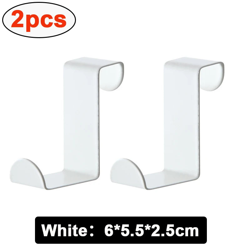 Z-Shaped Stainless Steel Cabinet Door Hooks – 10 Pack Organizer Cabinet Door Hook Babs White-2pcs