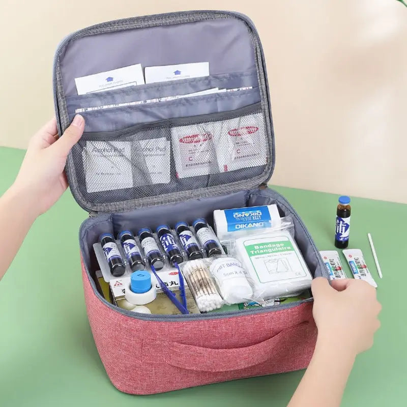 Family First Aid Kit Bag – Large Capacity Travel & Home Organizer First Aid Kit Bag Babs