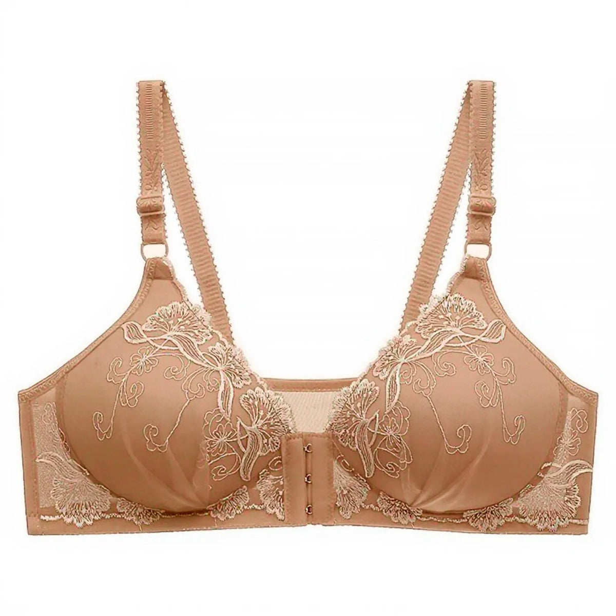 Women's Lace Wireless Push-Up Bra – Breathable Bralette Wireless Lace Bra Babs Complexion 36