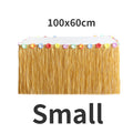 Hawaiian Grass Table Skirt – Tropical Luau Party Decoration Party Table Decoration Babs 100x60cm-A