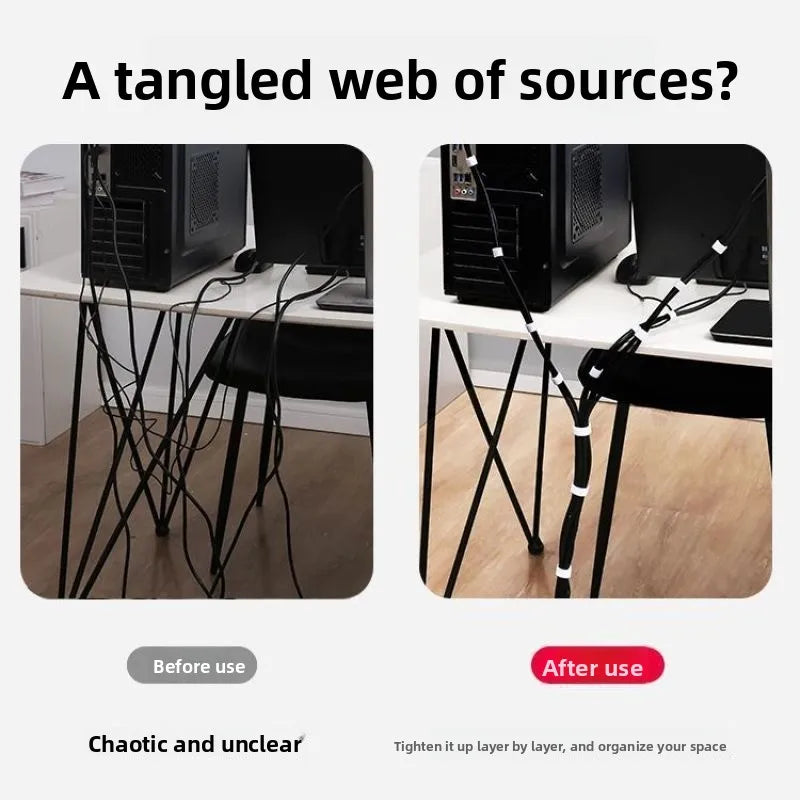Reusable Cable Ties – Adjustable Wire & Cord Organizer Straps Cable Ties & Organizer Babs