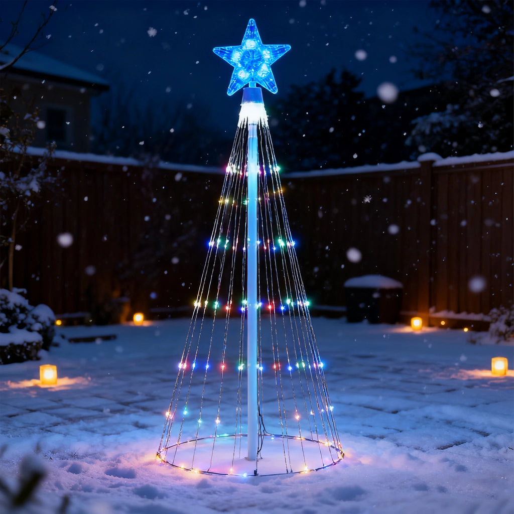 LED Cone Christmas Tree Light – Waterproof & Dimmable Xmas Decor Christmas Tree Light Babs