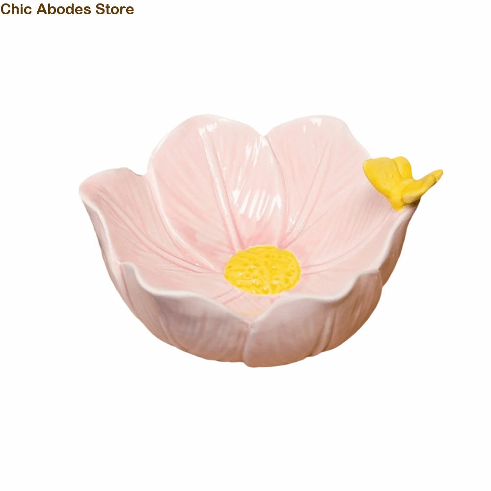 Ceramic Tulip Flower Jewelry Tray & Trinket Dish Organizer Ceramic Jewelry Tray Babs