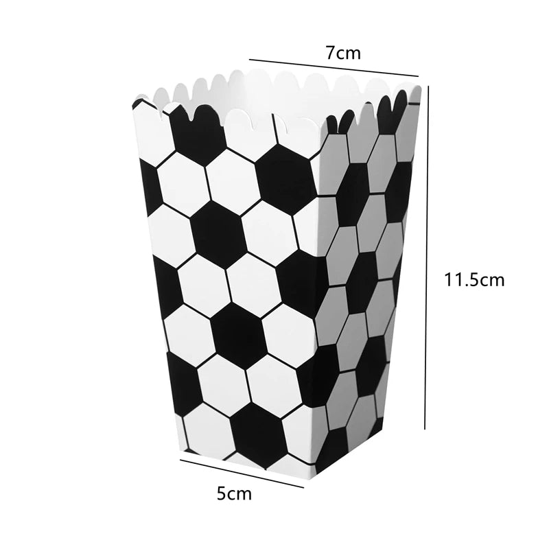 10pcs Football Soccer Party Popcorn Boxes – Kids Birthday Party Treat Boxes Babs