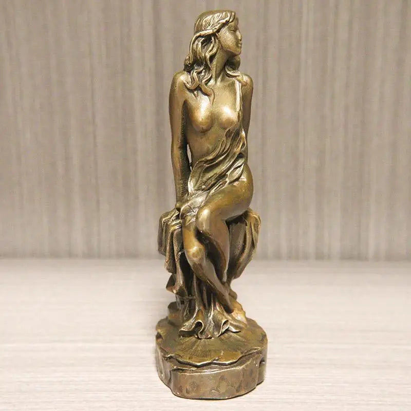 Oriental Women Brass Sculpture Desktop Statue | Home Decor Decorative Figurine Babs 1pc