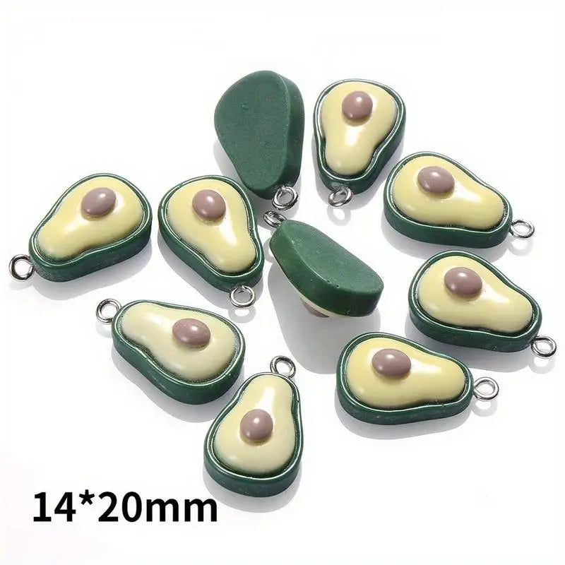 20Pcs Mini Avocado Charms Pendants for DIY Jewelry Making Jewelry Charms Babs