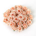 5/10Pcs Silk Rose Artificial Flower Heads – Wedding & Home Decor Artificial Flower Heads Babs Deep Champagne 10Pcs
