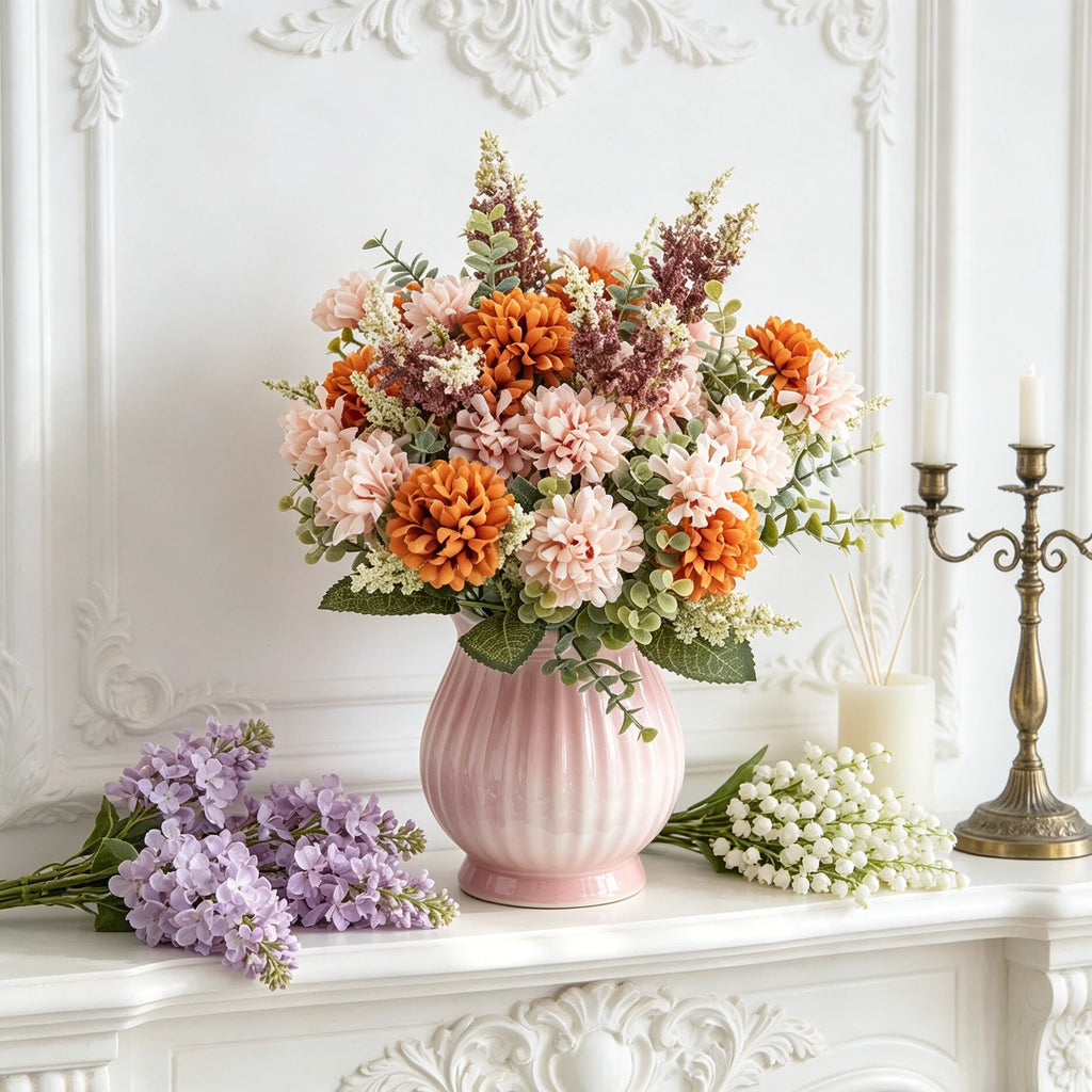Artificial Silk Chrysanthemum Bouquet – Wedding & Home Decor Artificial Flower Bouquet Babs