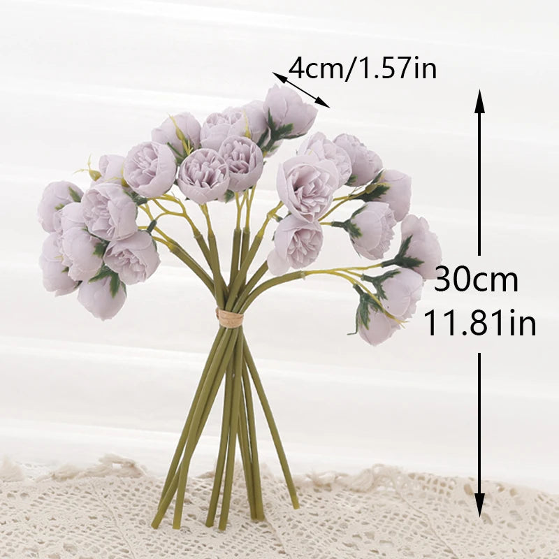 27-Head Silk Peony Artificial Flowers – Wedding & Home Décor Artificial Flower Bouquet Babs