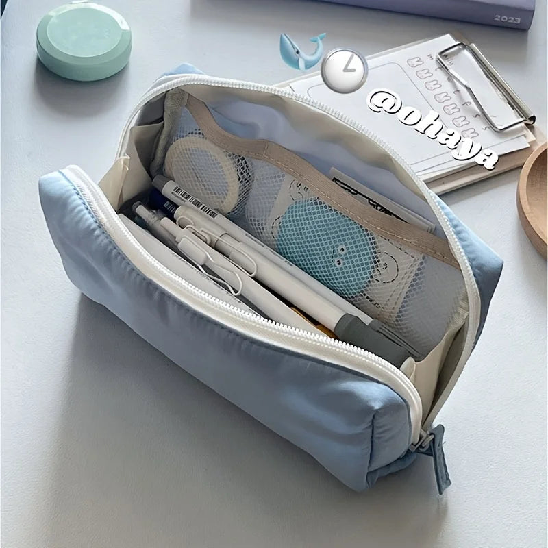Pillow-Shaped Pencil Case | INS Style Multi-Layer Stationery Bag Pencil Case Babs