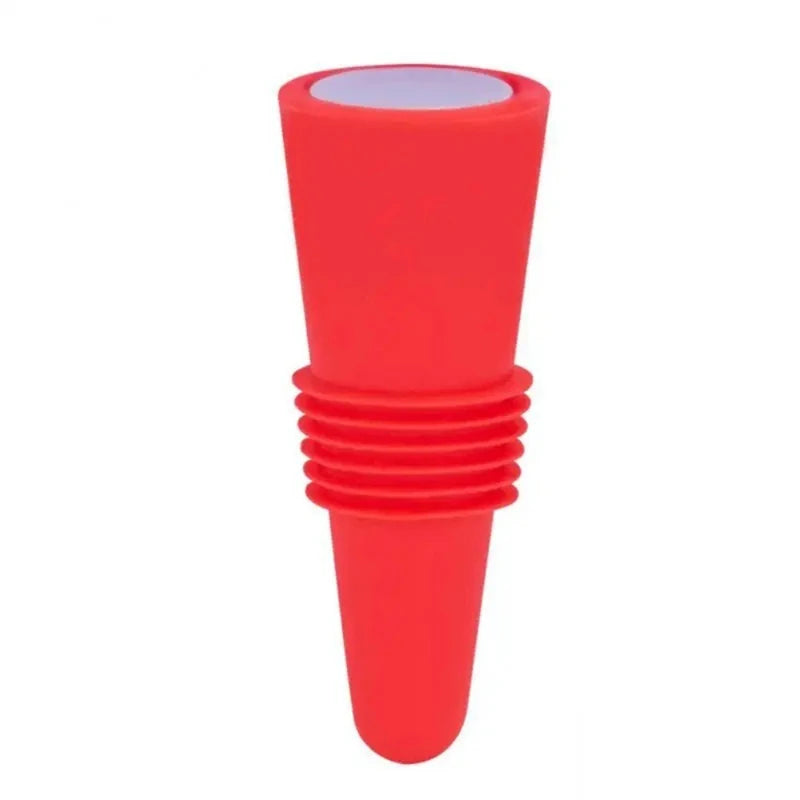 Reusable Silicone Vacuum Wine & Champagne Bottle Stopper Wine Bottle Stopper Babs 1pcs Red