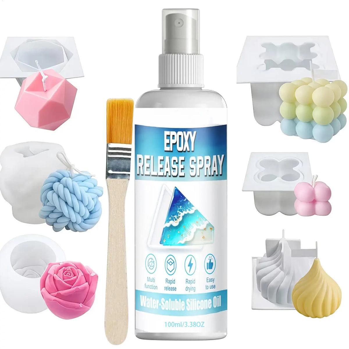 Epoxy Mold Release Spray 100ml – Resin, Candle & Casting Mold Release Spray Babs