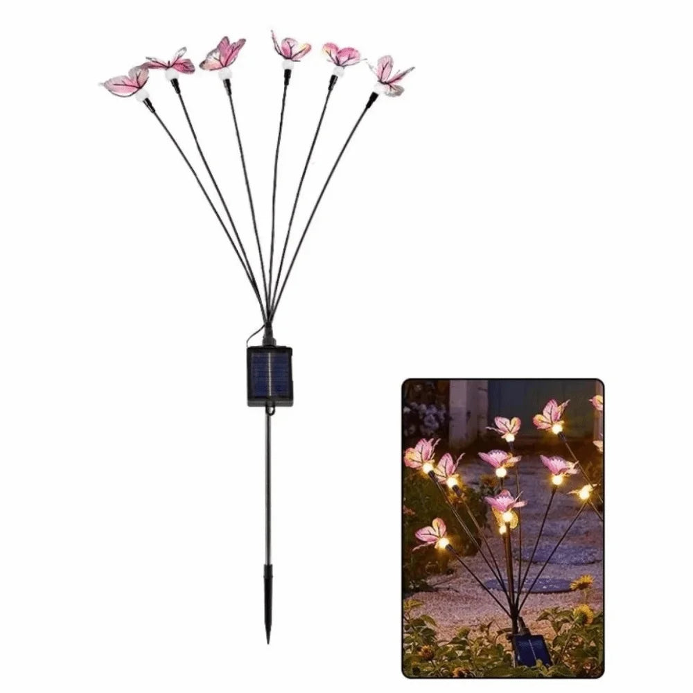 Butterfly Solar Garden Lights 6/9 Head – 8 Modes, Waterproof Solar Garden Light Babs