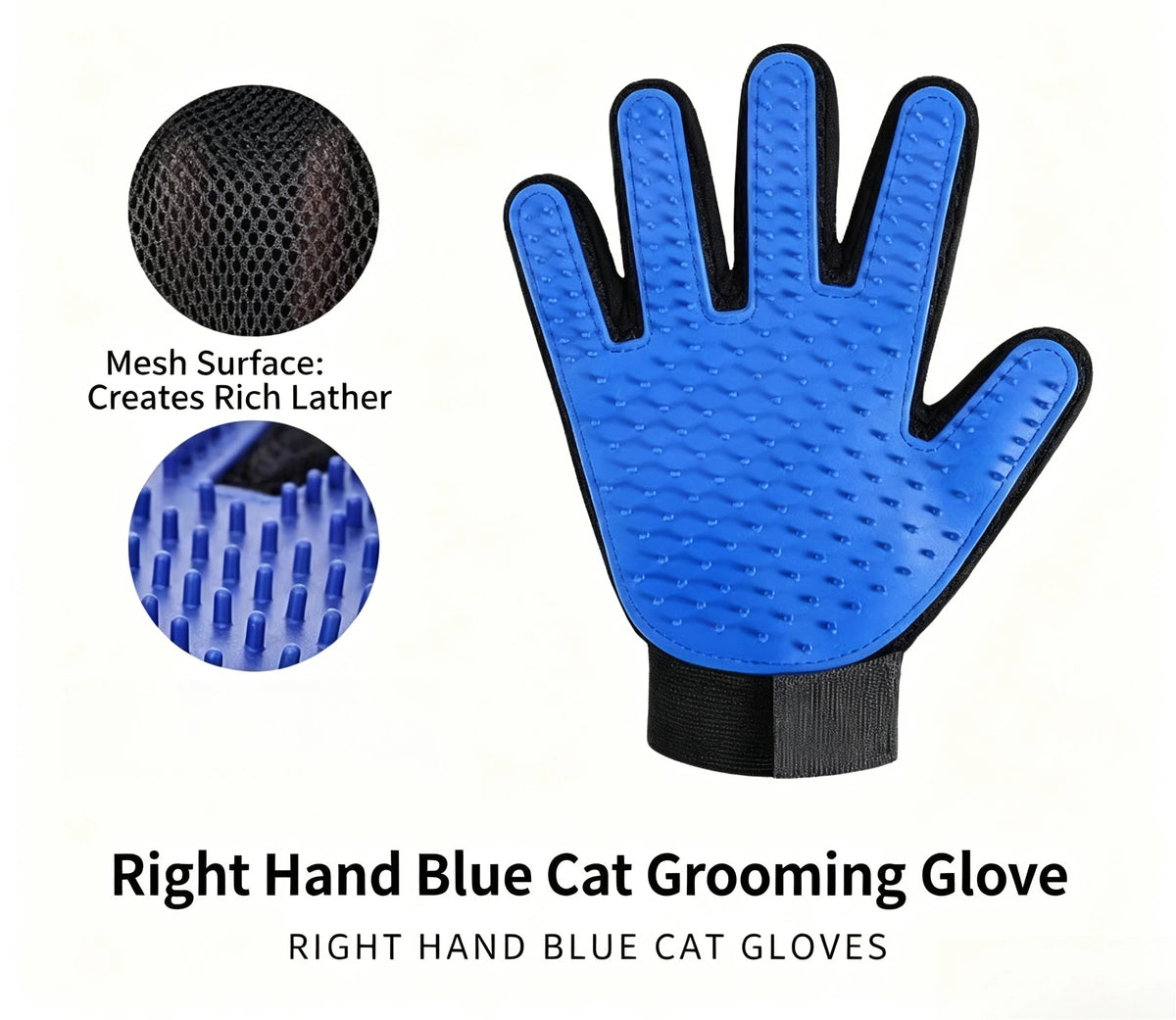 Pet Grooming Glove – Deshedding Brush for Cats & Dogs Pet Grooming Glove Babs 1Pc 2