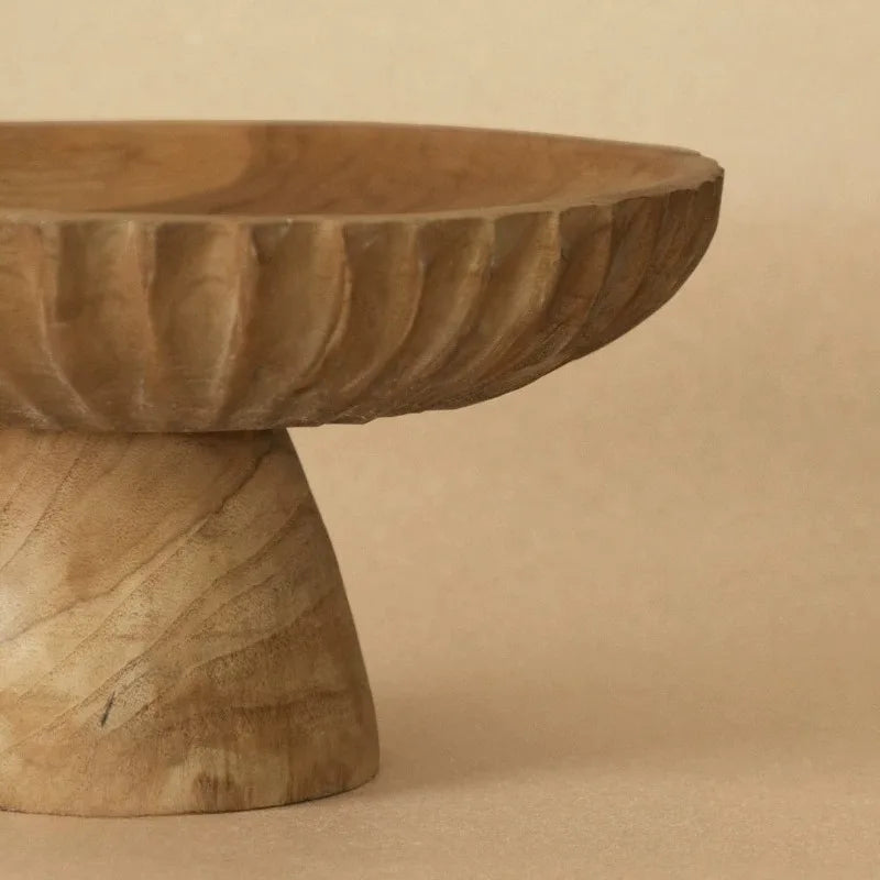 Wooden Fruit Tray | Vintage Luxury Solid Wood Fruit Bowl Wood Fruit Bowl Babs