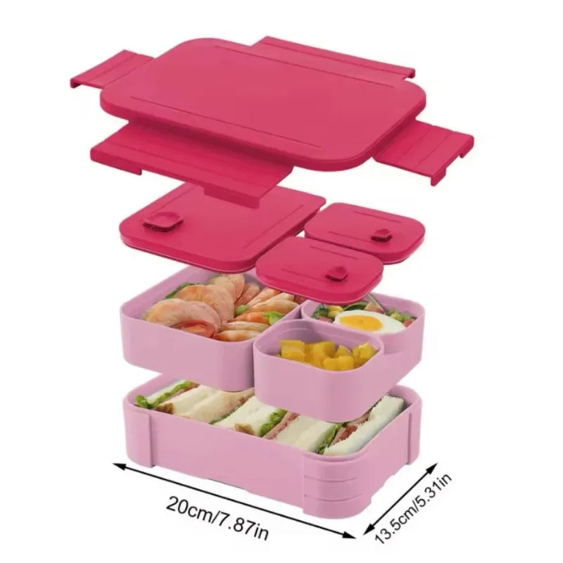 BPA-Free Leakproof Bento Lunch Box – 3-Compartment Meal Prep Bento Lunch Box Babs