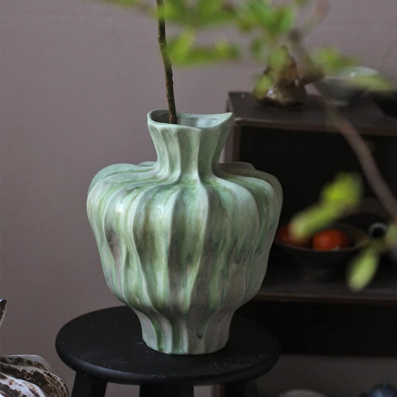 Glazed Ceramic Vase – Modern Desktop Flower Pot & Home Décor Ceramic Vase Babs