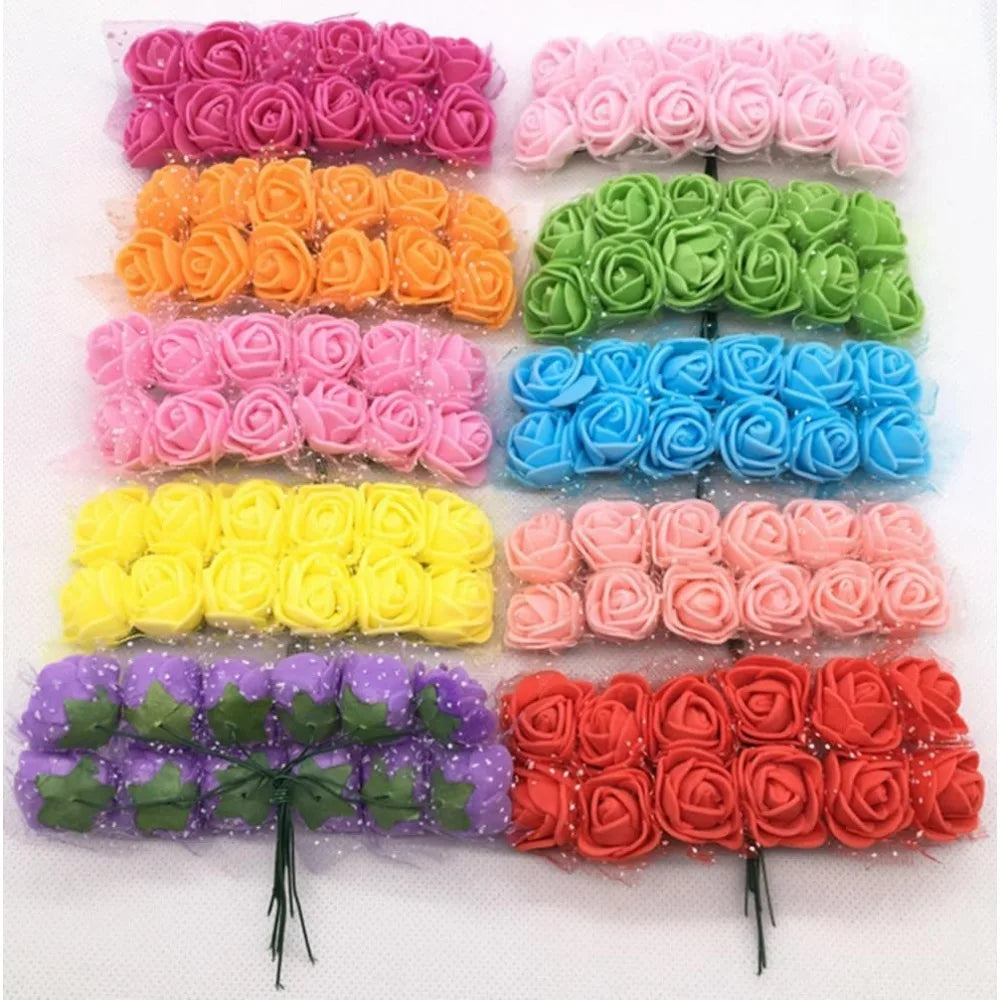 144Pcs Artificial Rose Heads – Wedding Bouquet & DIY Decor Artificial Flower Heads Babs