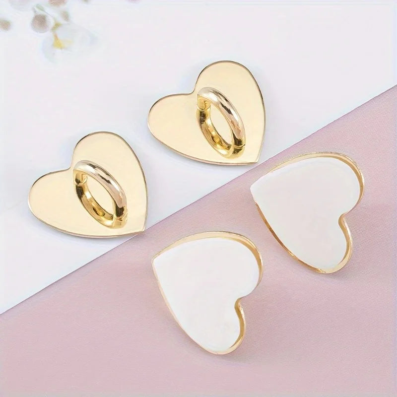 Heart-Shaped Metal Charm Clasps with Adhesive – DIY Craft Metal Charm Clasp Babs