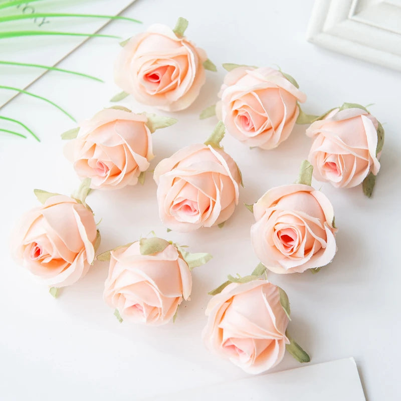 Silk Rose Heads 40/80pcs – Wedding & DIY Home Decor Artificial Silk Flowers Babs Color 1 80 Pcs