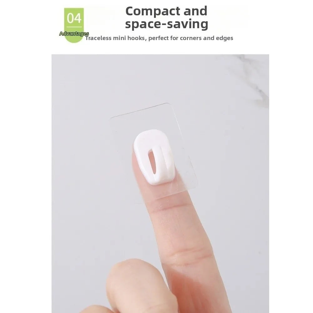 Transparent Invisible Self-Adhesive Hooks – 9-Pack, No-Trace Self-Adhesive Hooks Babs