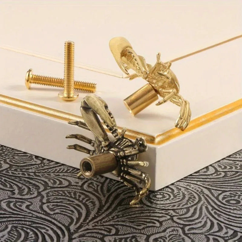 Brass Crab Cabinet Knob – Nautical Single Hole Drawer Pull Cabinet Knob Babs