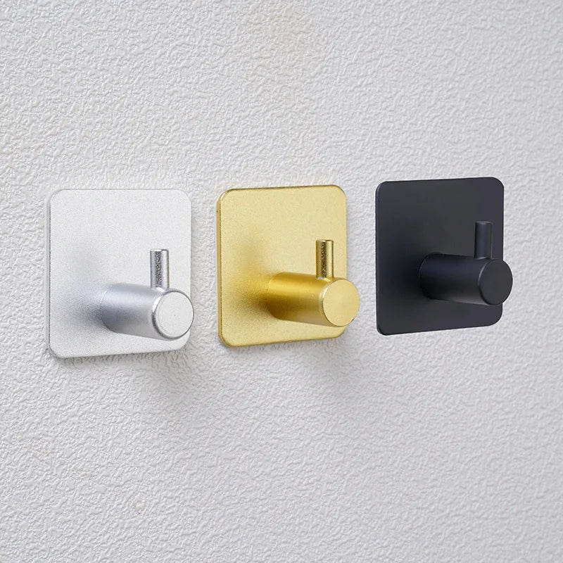Self-Adhesive Aluminum Wall Hooks – Coat, Towel & Key Hanger Adhesive Wall Hooks Babs