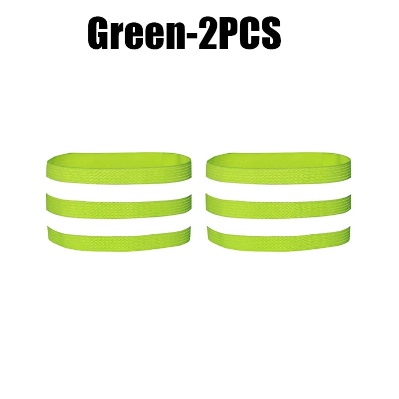 Reflective Leg Bands for Cyclists & Runners | Safety Straps Reflective Safety Bands Babs Green 1PC