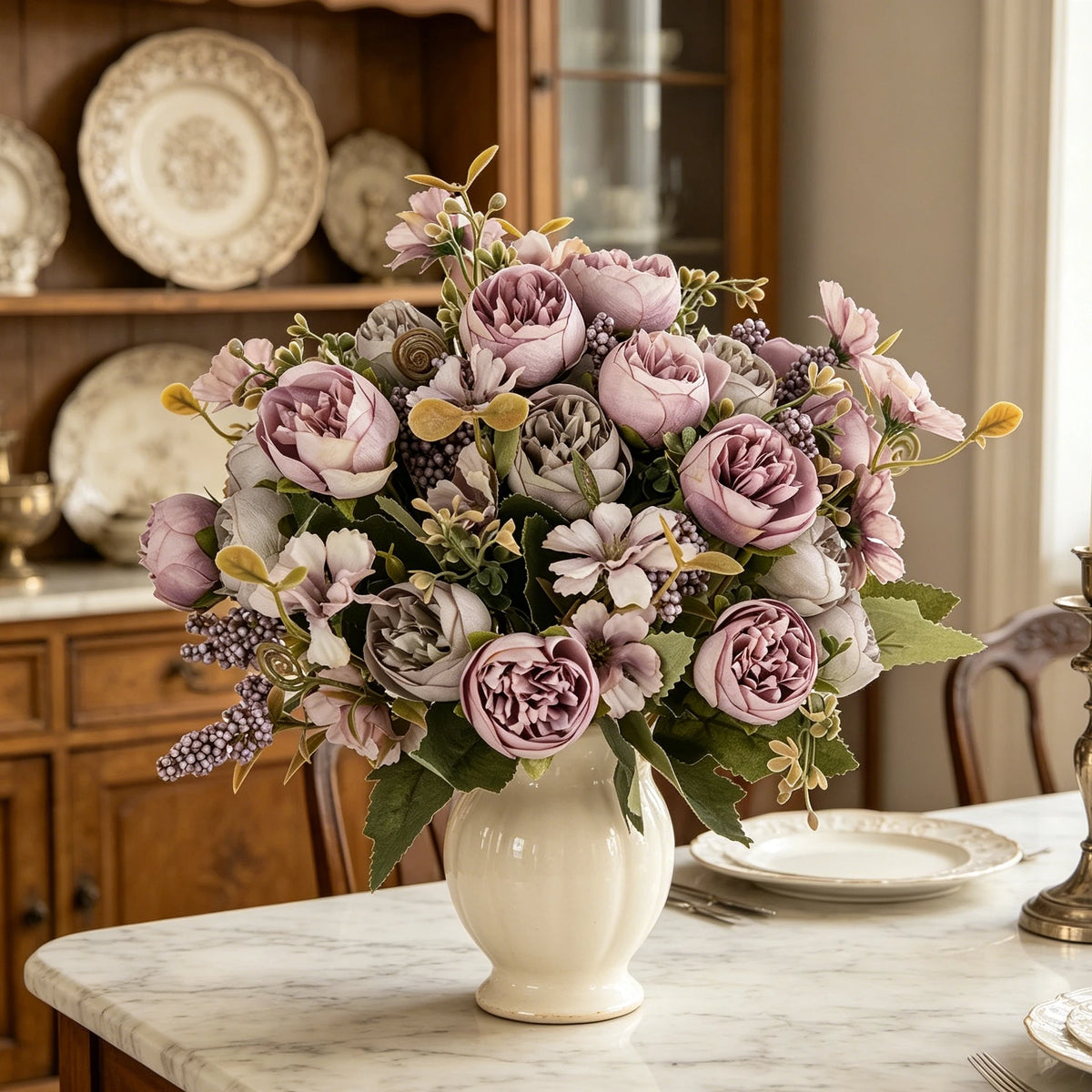 Silk Peony Artificial Flower Bouquet – Wedding & Home Décor Artificial Flower Bouquet Babs
