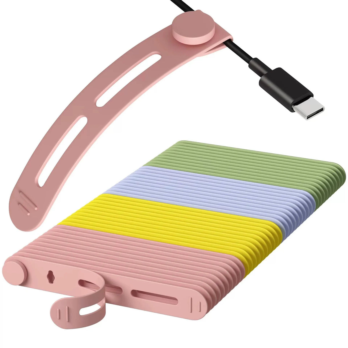 Reusable Silicone Cable Ties – Adjustable Cable Organizer Straps Cable Management Ties Babs