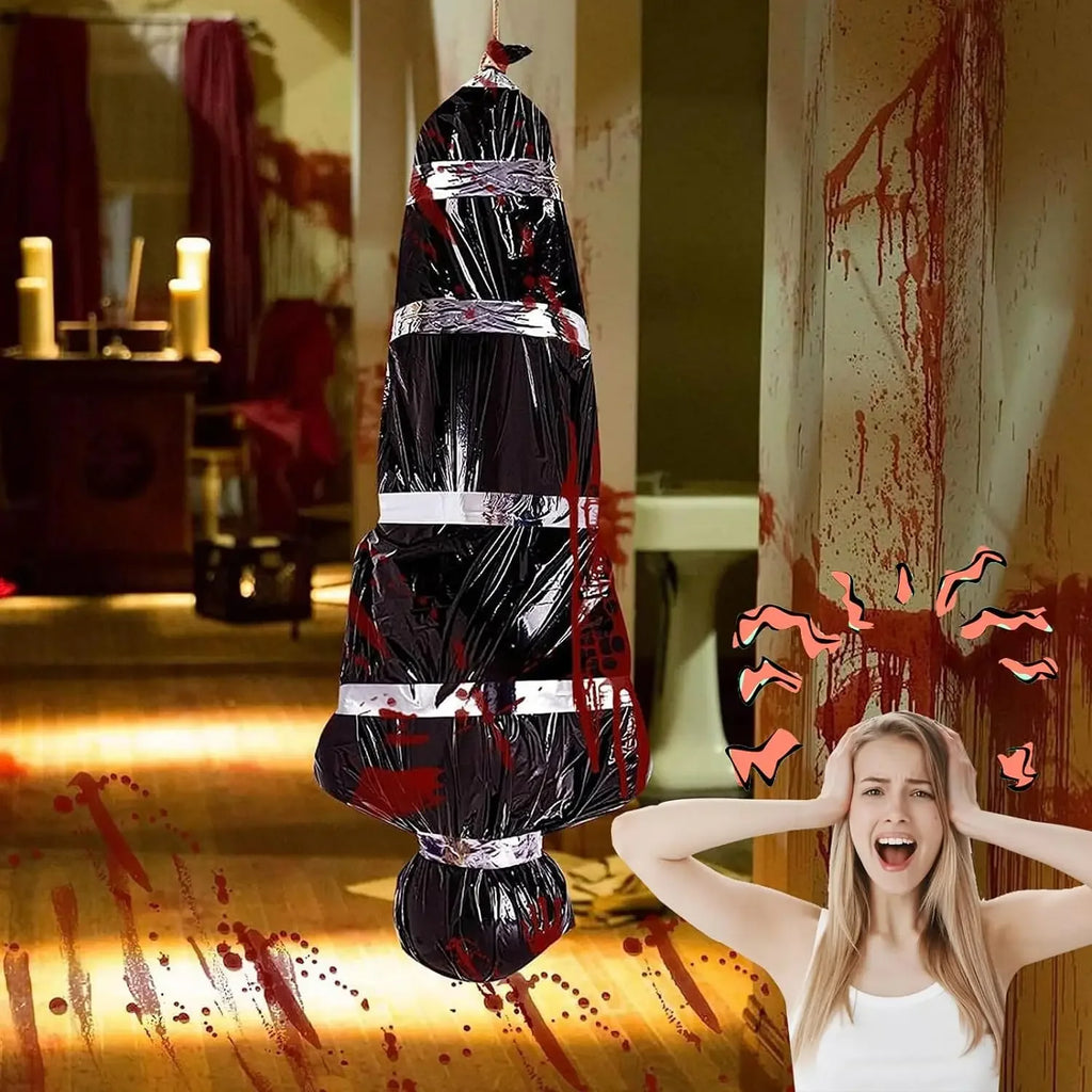 Halloween Hanging Corpse Prop – Haunted House Horror Decor Halloween Hanging Prop Babs
