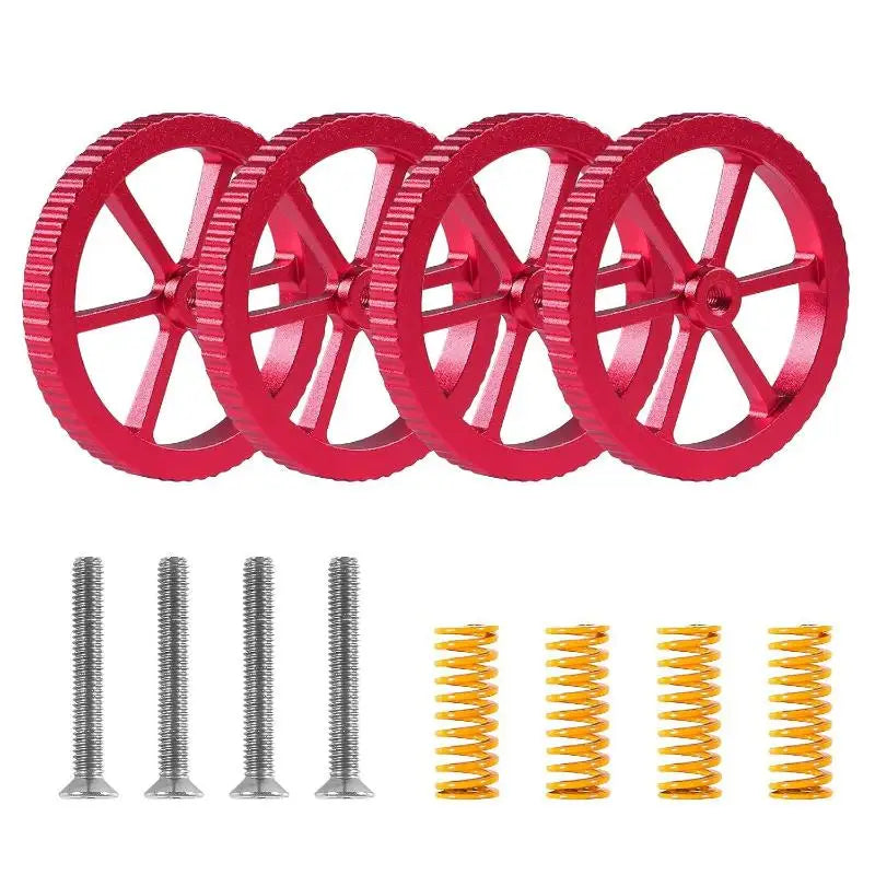 3D Printer Heatbed Leveling Kit – Aluminum Knobs & Springs 3D Printer Accessory Babs No plug A2