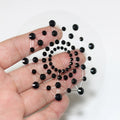 Rhinestone Nipple Covers – Self-Adhesive Silicone Breast Petals Nipple Covers Babs black one size