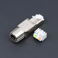 Tool-Free RJ45 Shielded Connector Zinc Alloy CAT5E Ethernet Network Connector Babs CAT7