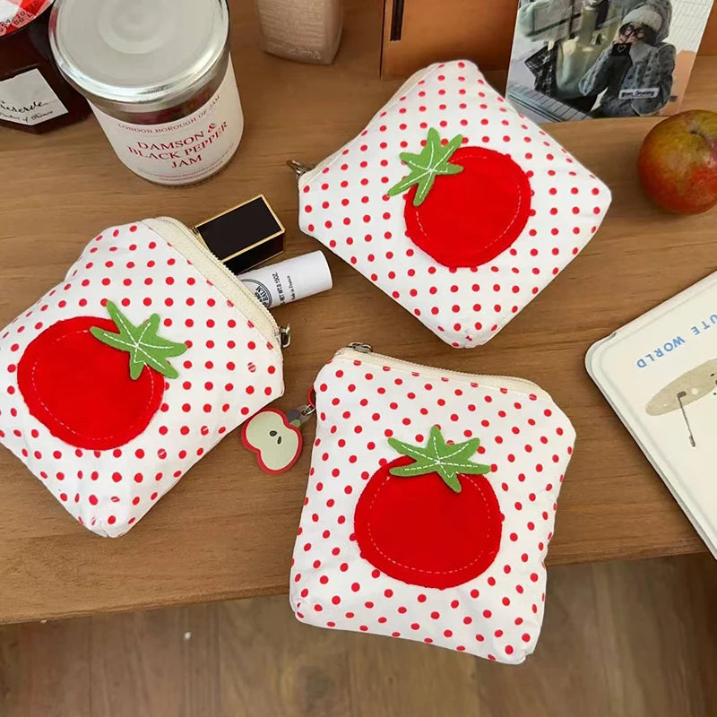 Red Tomato Coin Purse – Cute Korean Mini Pouch Bag Coin Purse Pouch Babs