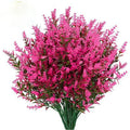 Artificial Lavender Bouquet | Fake Plastic Flower Home & Wedding Decor Artificial Flower Bouquet Babs Rose Red 1 pc