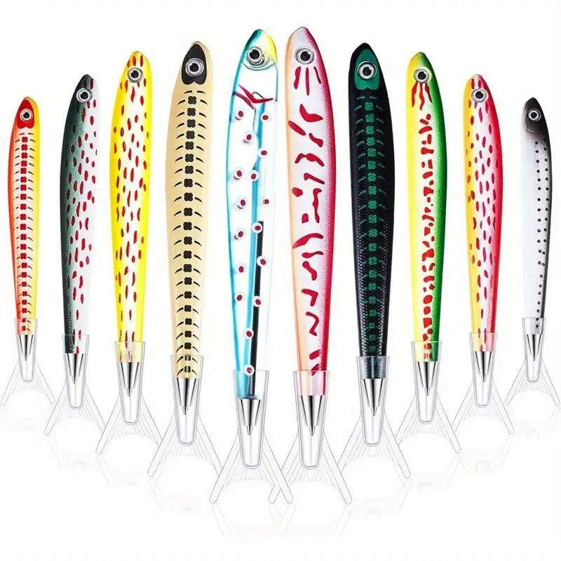 5-Pack Fish Shape Ballpoint Pens | Ocean Stationery Set Novelty Ballpoint Pens Babs